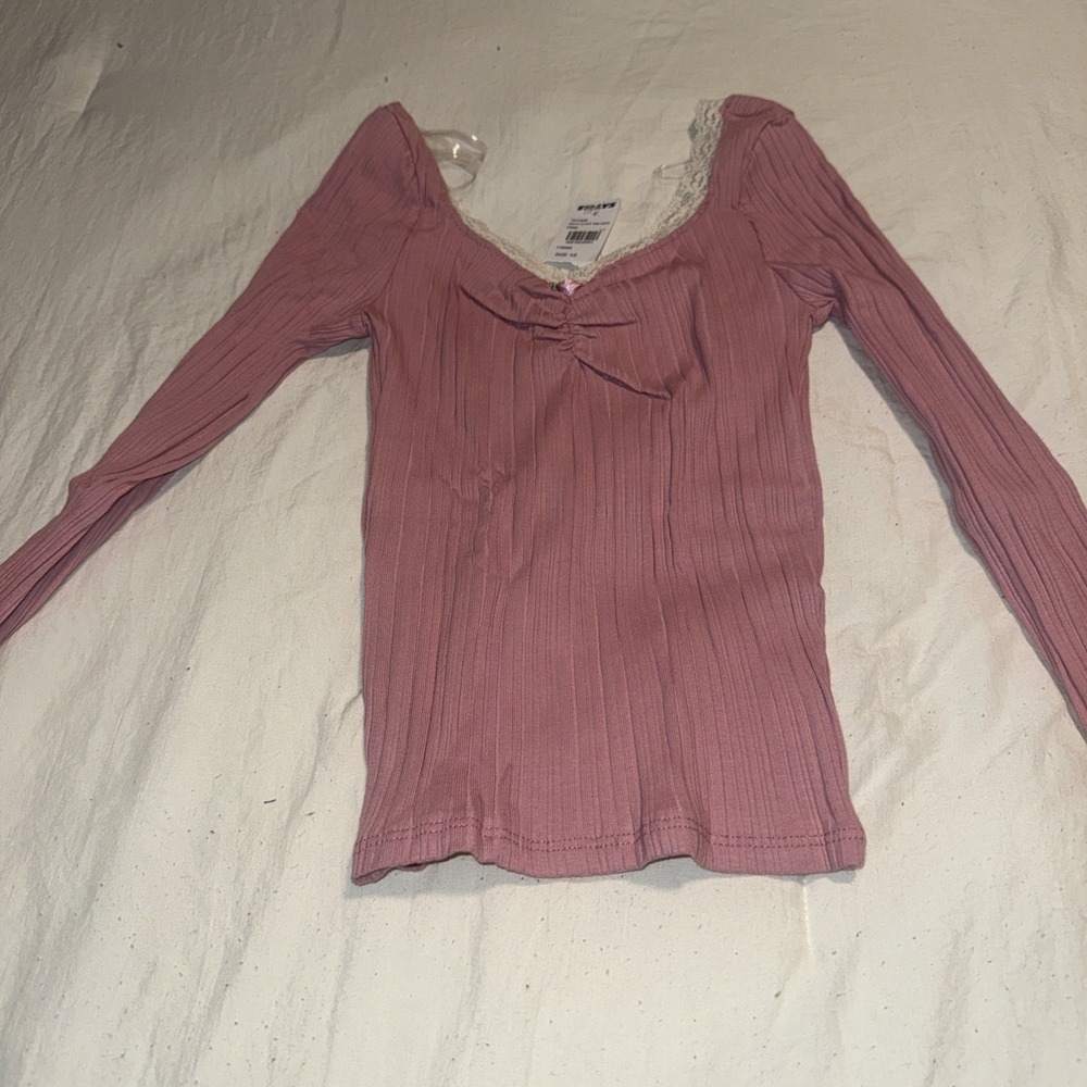 Tilly's Kids Girls Lace Trim‎ Pink  XS